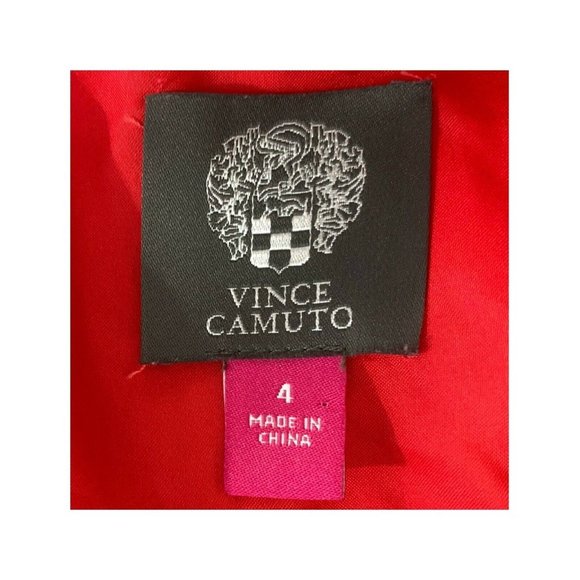 Vince Camuto Flutter Sleeve Crepe Calypso Coral Dress Size 4 - Picture 7 of 8